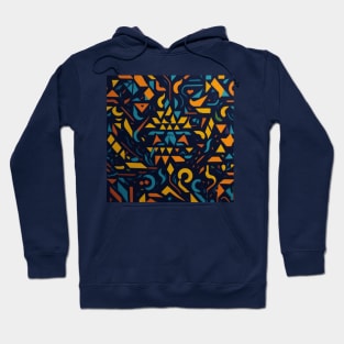 geometry abstract pattern design with bold colors Hoodie